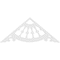 Ekena Millwork Pitch Wagon Wheel Architectural Grade PVC Gable Pediment, 36"W x 15"H x 1"P (10/12) GPP036X015X100WAG - alternate 4